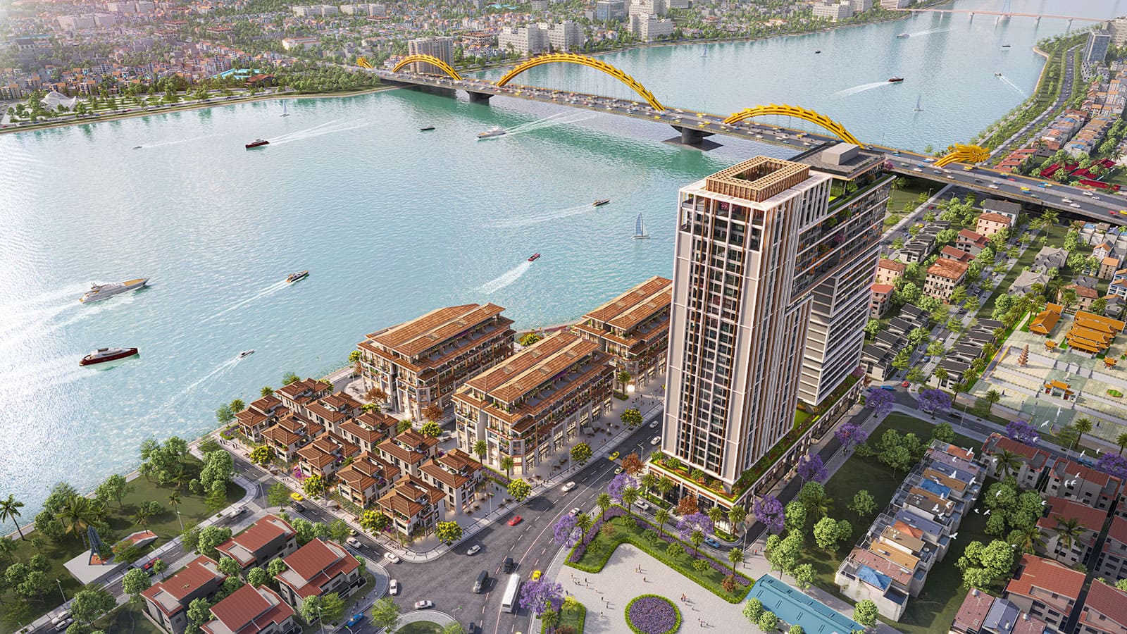 Hình ảnh phối cảnh dự án Sun Ponte Residence Đà Nẵng được phát triển bởi tập đoàn Sun Group. Sun Ponte Residence – “Diện mạo mới” của căn hộ cao cấp mặt tiền sông Hàn