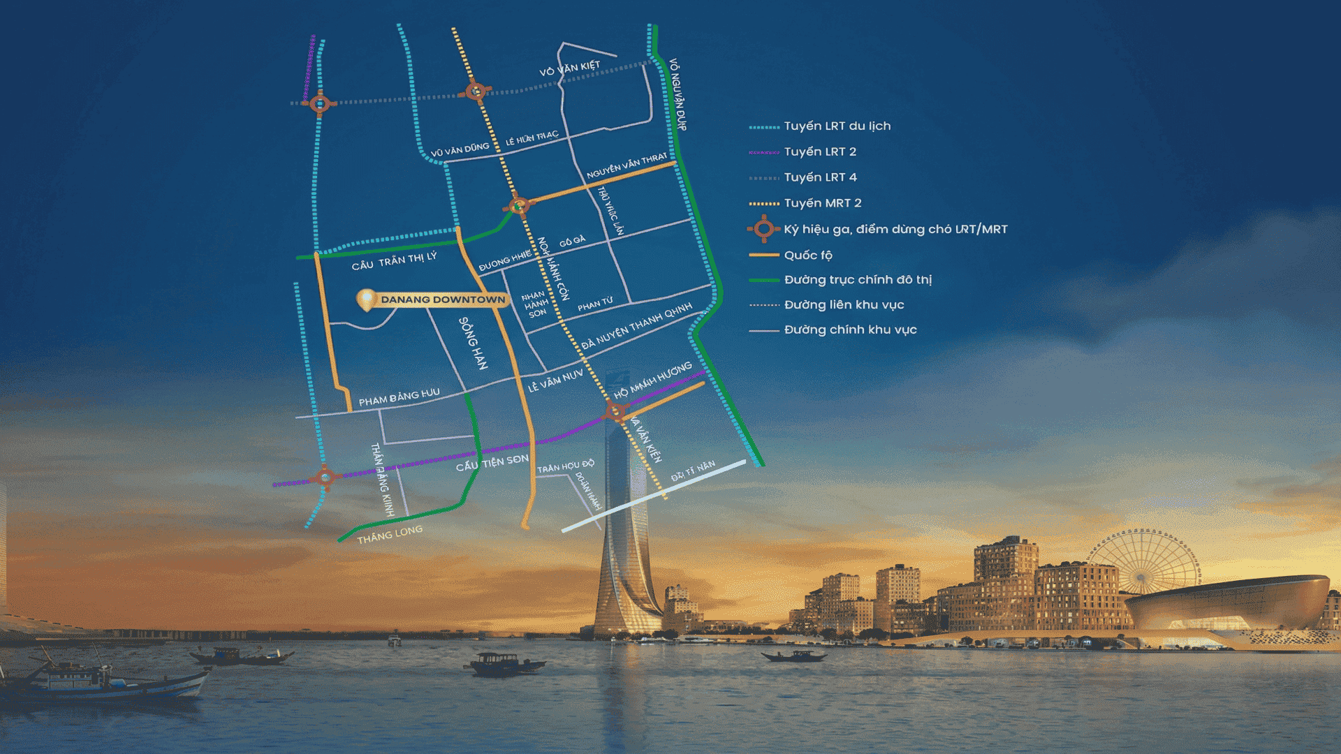 Vị trí Đà Nẵng Downtown tọa lạc tại Đường 2 Tháng 9, Hoà Cường Bắc, Hải Châu, Đà Nẵng.